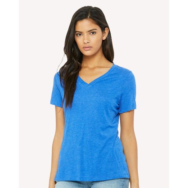 Women's Relaxed Triblend Short Sleeve V-Neck Tee Thumbnail